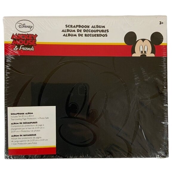 Disney Memories Mickey Mouse & Friends Scrapbook Album Black Sealed 8x8 Pages - Picture 1 of 6